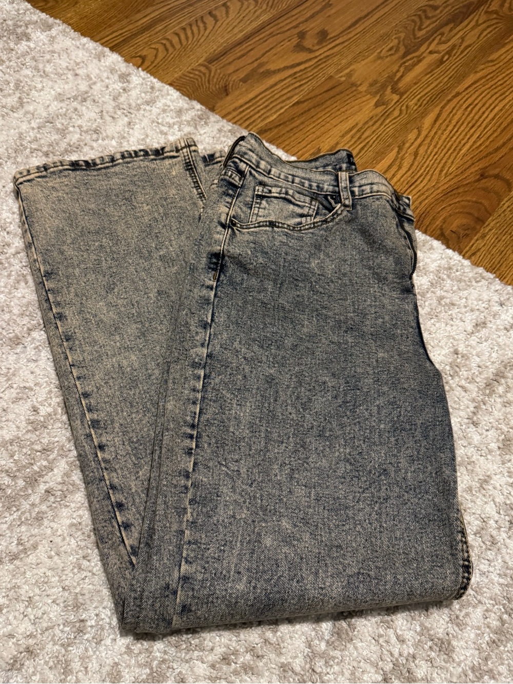 Women’s Beige Dyed Acid Wash Jeans